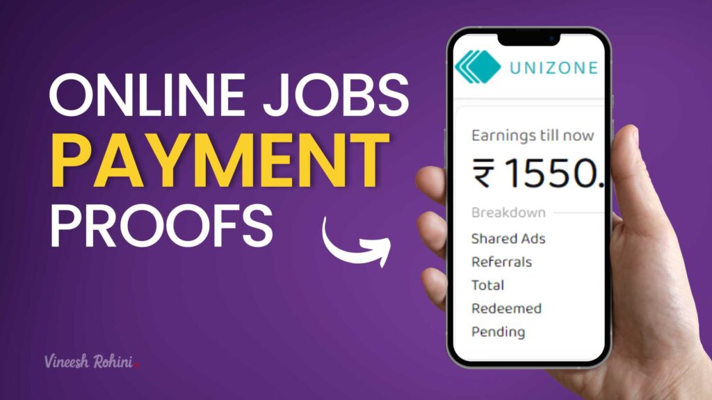 Online Jobs : Some Online Jobs With Payment Proofs - Comprehensive Guide 2024 - Vineesh Rohini